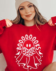 Cute Ghost Book Lover Graphic Fleece Sweatshirts