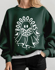 Cute Ghost Book Lover Graphic Fleece Sweatshirts