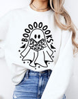 Cute Ghost Book Lover Graphic Fleece Sweatshirts