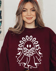 Cute Ghost Book Lover Graphic Fleece Sweatshirts