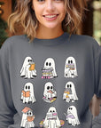 Funny Ghost Book Nerd Graphic Fleece Sweatshirts