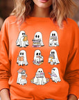 Funny Ghost Book Nerd Graphic Fleece Sweatshirts