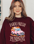 Farm Fresh Pumpkins Truck Fleece Sweatshirts