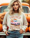 Farm Fresh Pumpkins Truck Fleece Sweatshirts