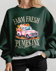 Farm Fresh Pumpkins Truck Fleece Sweatshirts