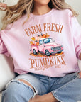 Farm Fresh Pumpkins Truck Fleece Sweatshirts