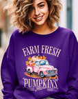 Farm Fresh Pumpkins Truck Fleece Sweatshirts