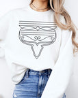 Western Boot Stitch Graphic Fleece Sweatshirts