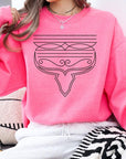 Western Boot Stitch Graphic Fleece Sweatshirts