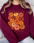 Pumpkin Season Boho Graphic Fleece Sweatshirts