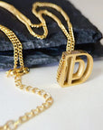 Cutout Initial Letter Personalized Necklace