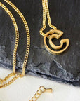 Cutout Initial Letter Personalized Necklace