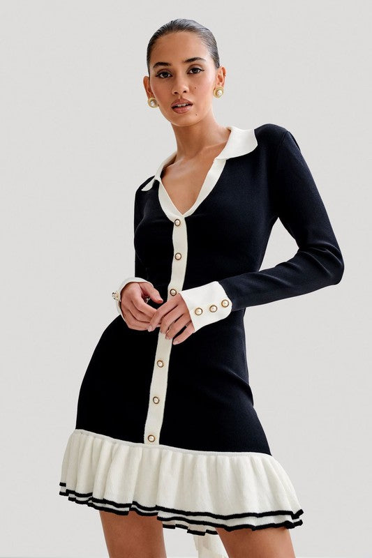 Women&#39;s Fashion Mini Sweater Dress by Claude