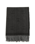 Double C Pattern Scarf with Fringe