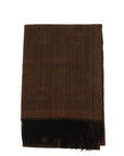 Double C Pattern Scarf with Fringe