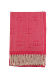 Double C Pattern Scarf with Fringe