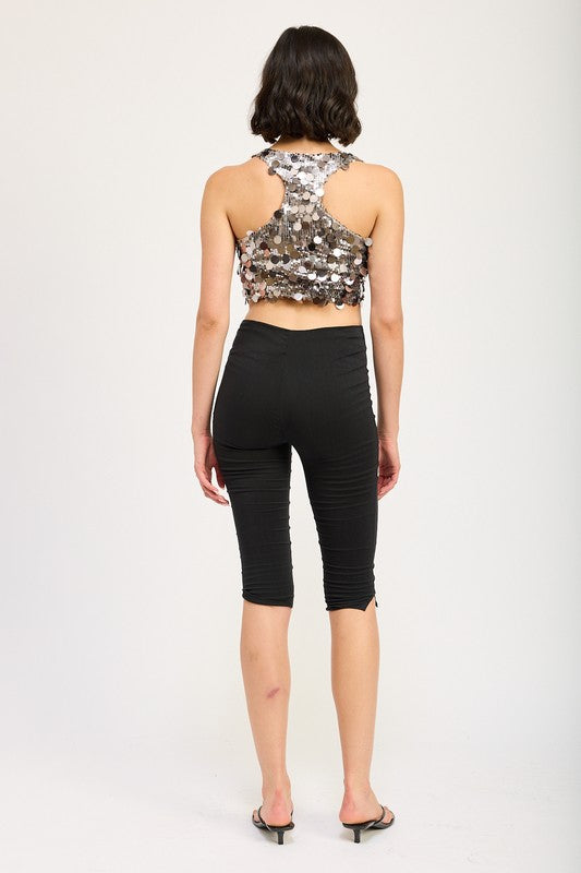 Emory Park Sequin Racer Back Top