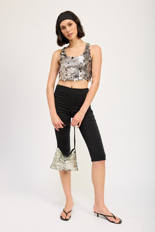 Emory Park Sequin Racer Back Top