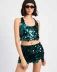 Emory Park Sequin Racer Back Top