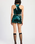 Emory Park Sequin Racer Back Top