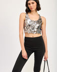 Emory Park Sequin Racer Back Top