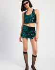 Emory Park Sequin Racer Back Top