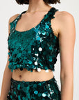 Emory Park Sequin Racer Back Top