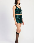 Emory Park Sequin Racer Back Top