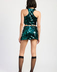 Emory Park Sequin Mini Skirt with Slit