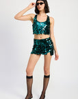 Emory Park Sequin Mini Skirt with Slit