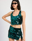 Emory Park Sequin Mini Skirt with Slit