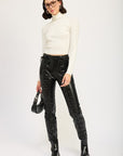 Emory Park Lace Up Faux Leather Trousers