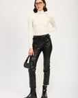 Emory Park Lace Up Faux Leather Trousers