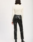 Emory Park Lace Up Faux Leather Trousers