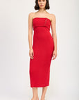 Emory Park Fold Over Ribbed Tube Dress