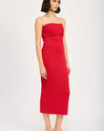 Emory Park Fold Over Ribbed Tube Dress