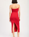 Emory Park Fold Over Ribbed Tube Dress