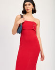 Emory Park Fold Over Ribbed Tube Dress