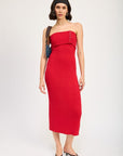 Emory Park Fold Over Ribbed Tube Dress