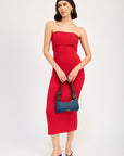 Emory Park Fold Over Ribbed Tube Dress