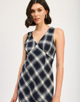 Emory Park Plaid Bias Maxi Dress