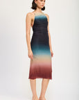 Emory Park Halter Neck Ombre Maxi Dress