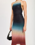 Emory Park Halter Neck Ombre Maxi Dress