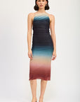 Emory Park Halter Neck Ombre Maxi Dress