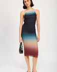 Emory Park Halter Neck Ombre Maxi Dress