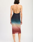 Emory Park Halter Neck Ombre Maxi Dress