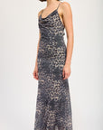 Emory Park Slight Cowl Maxi Dress with Open Back