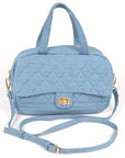 Quilted Denim Weekender Gym Bag