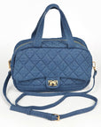 Quilted Denim Weekender Gym Bag