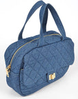 Quilted Denim Weekender Gym Bag